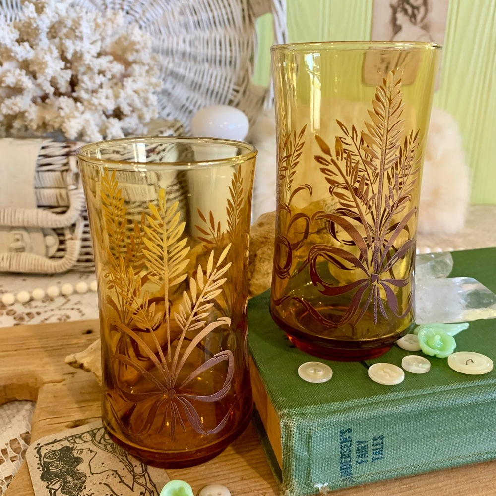 Vintage Amber Glasses 🌾